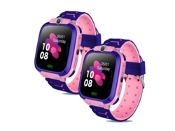 Pack De 2 Reloj Inteligente Klack Para Niños Con Gps, Botón Sos Y Cámara Hd | Control Parental En Tiempo Real - Rosa Y Rosa