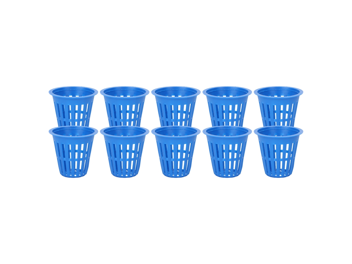 10 Cestas De Cultivo Hidropónico De Plástico Con Vaso De Malla Para Jardín/balcón - Azul