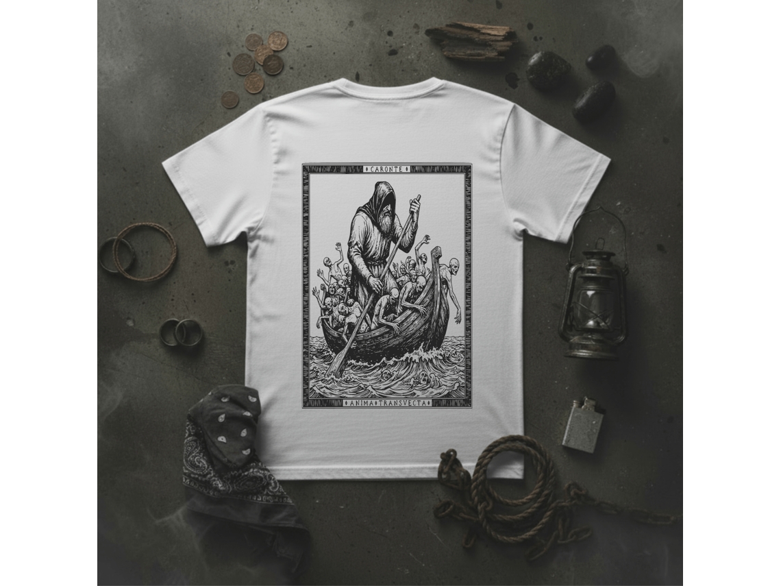 Camiseta Ghettoblaster Caronte Inferno Blanca