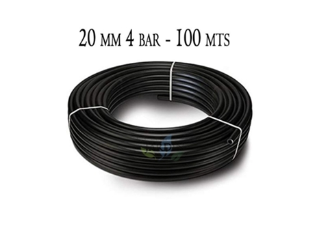 Tuberia Polietileno Agricola 20 Mm 4 Bar 100M Negro SUINGA