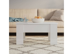 Mesa de Centro de Apoyo 79X49X41 cm en Madera Procesada Blanco Brillante