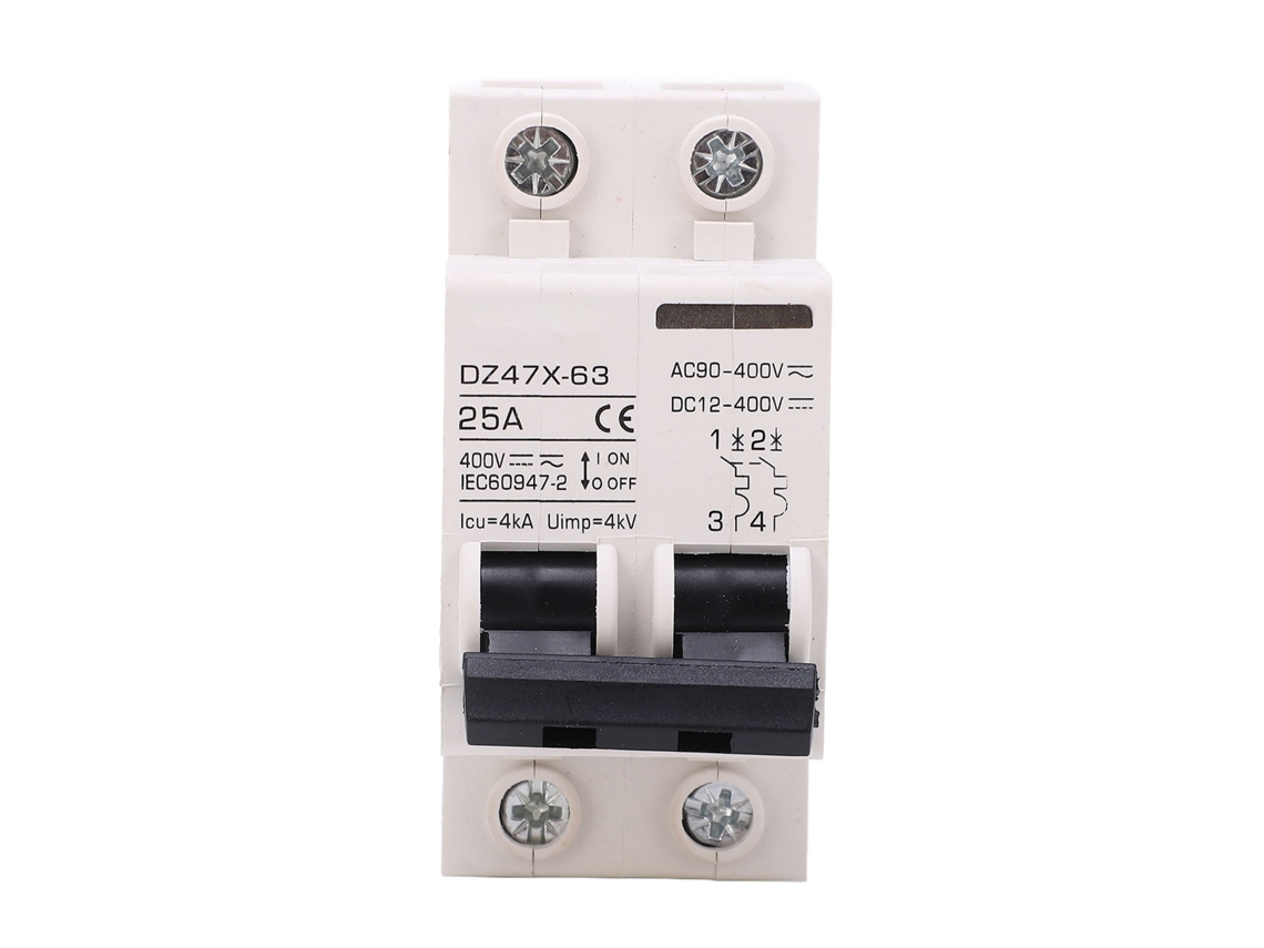 2026velora-interruptor De Circuito Miniatura Ac Dc 2p 25a 400v Rail Din Para Sistema Solar Pv Dz47x 63