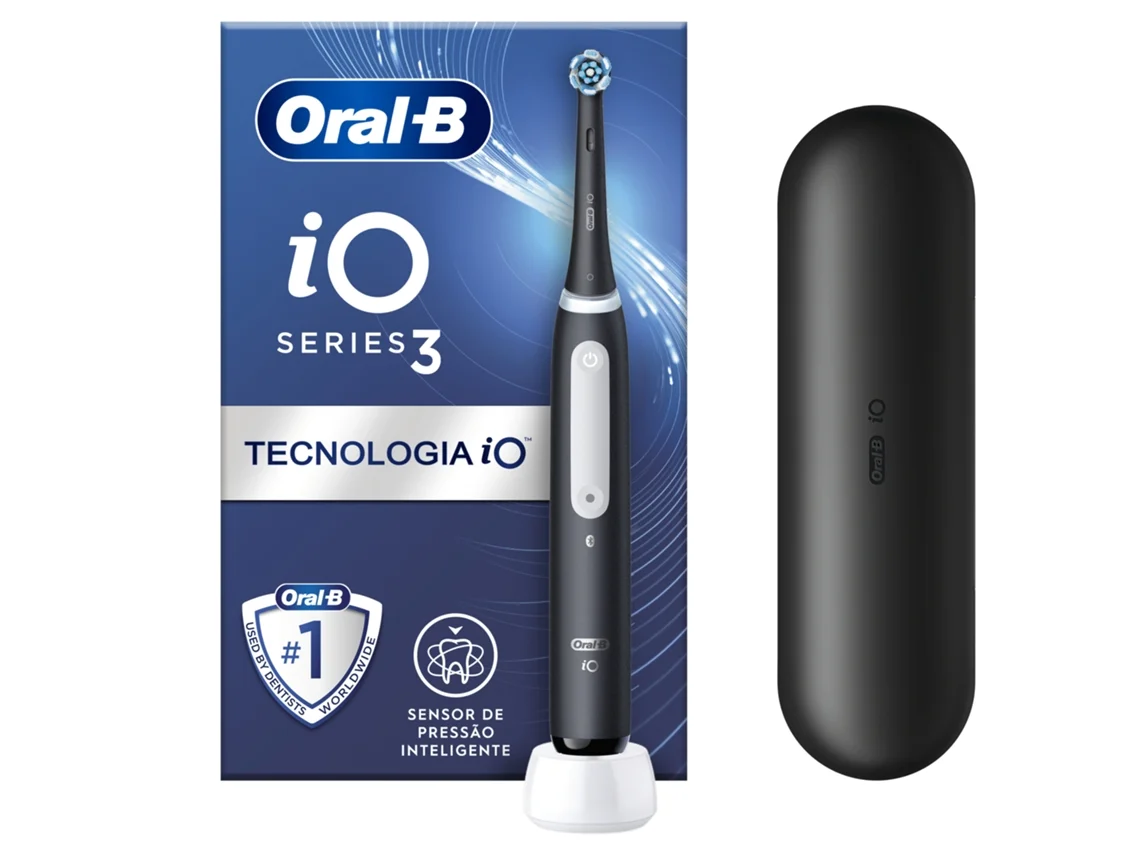 Oral-B Io Serie 3 Cepillo de Dientes Eléctrico con 3 Modos de Cepillado para el Cuidado Dental Tecnología Magnética BRAUN Estuche de Viaje
