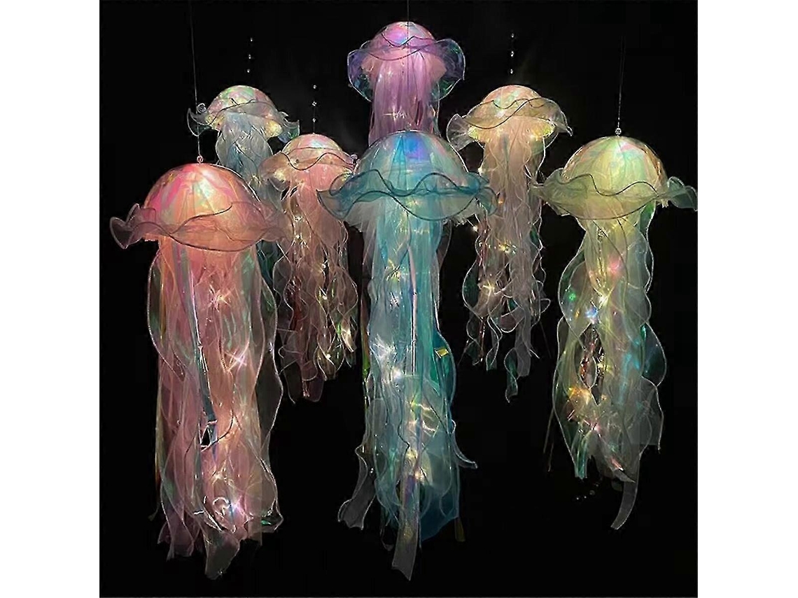 Lámpara de noche portátil con forma de medusa, modelo Rosewell 2025. Lámpara colgante con forma de flor.