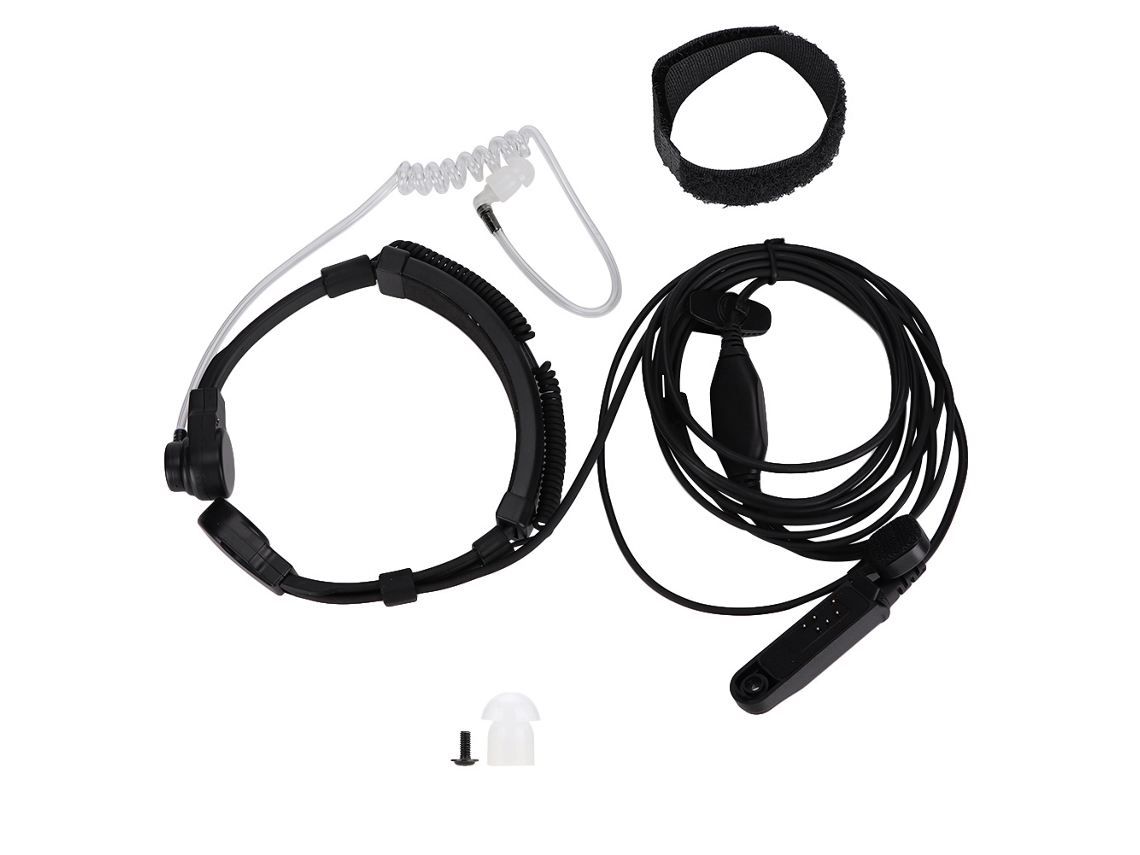 Micrófono De Garganta Retráctil 9rplus Con Auriculares Para Radio Bidireccional Baofeng Uv 9r Bf 9700 Bf A58