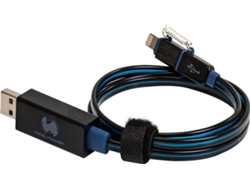 Cable de Datos REALPOWER (Lightning - Lightning - 75 cm - Azul)
