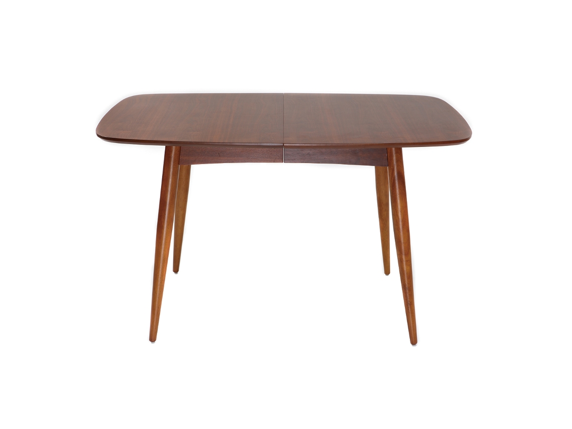 Mesa de comedor extensible en nogal natural L130-160 cm NORDECO MILIBOO