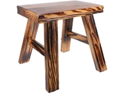 Taburete Pequeño De Madera Maciza De Pino, Taburete Cuadrado Rústico, 23 Cm De Altura, Multifuncional Para El Hogar.
