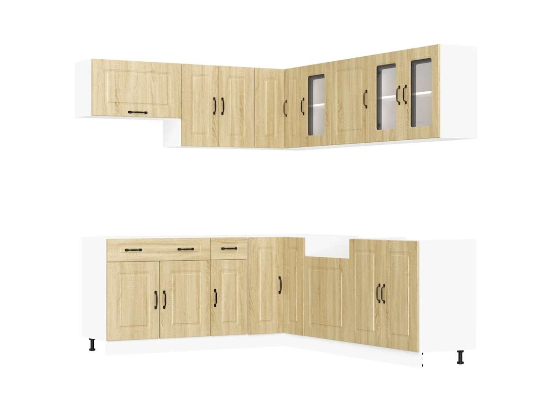 Juego de 11 gabinetes de cocina de roble Sonoma EXCLUSIVO DE MAISON