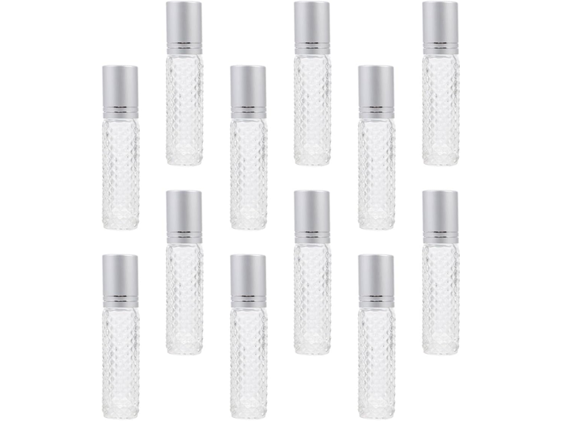 Lot De 12 Frascos A Bille Roll-on En Verre 10 Ml Botellas Recargables Anti-fuite,