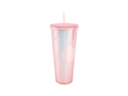 Vaso de agua de gran capacidad de 710 ml con tapa y pajita
