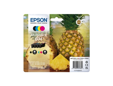 Paquete de 4 Cartuchos de Tinta Originales Epson 604