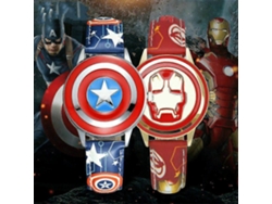 Reloj de cuarzo infantil con temática de Los Vengadores de Marvel y tapa abatible, regalo para bicicleta eléctrica Ly
