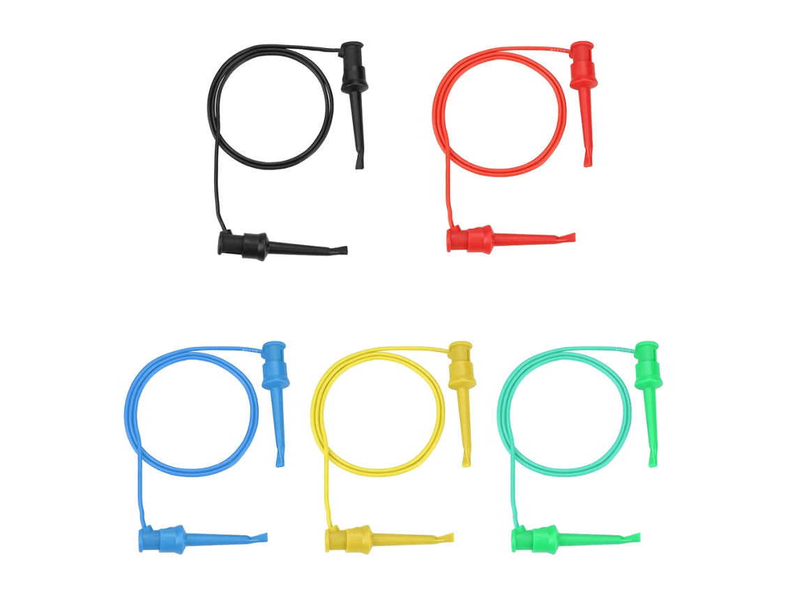Pinzas De Prueba Smd Ic De Silicona Para Multímetro (rojo, Verde, Azul, Amarillo, Negro)
