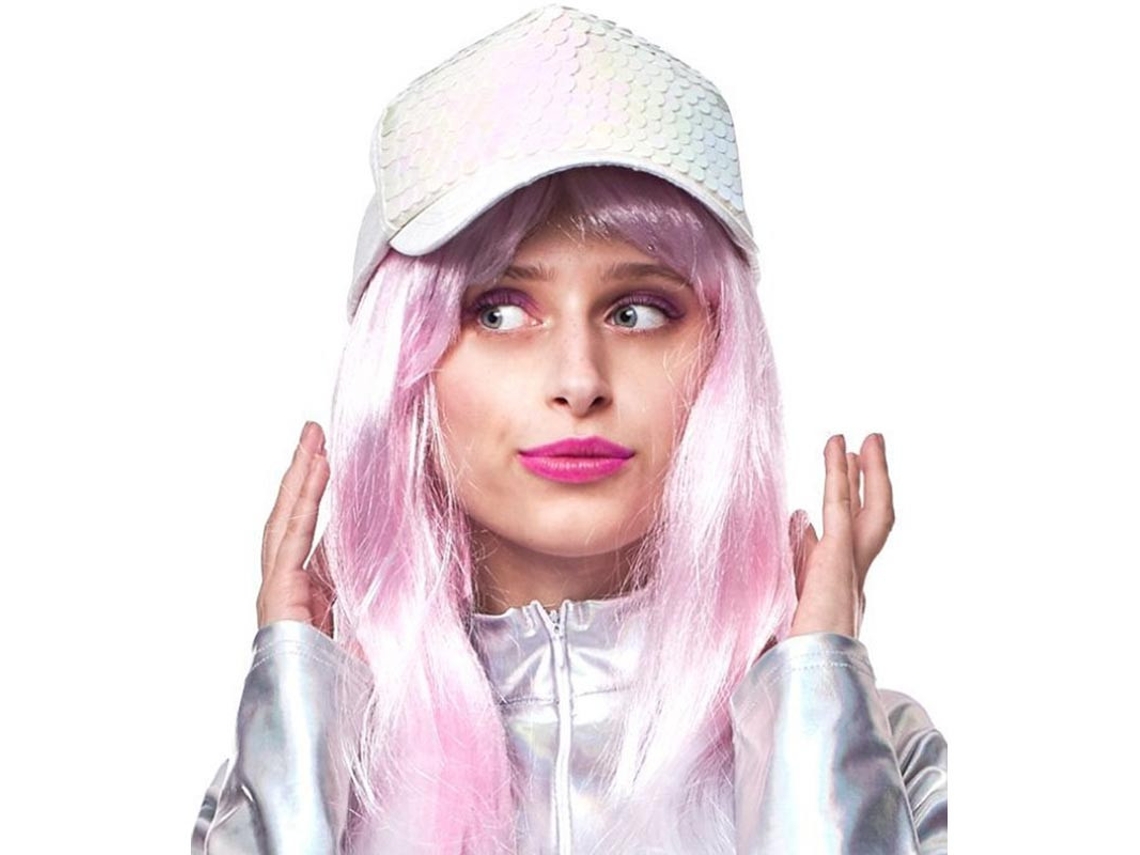 Gorra blanca con Escamas de Sirena
