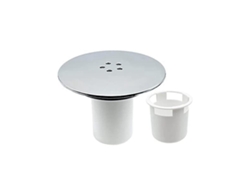 Desagüe De Plomo Para Baño De Plástico Con Tapa Desmontable Rápida Y Desodorante 90mm Plata
