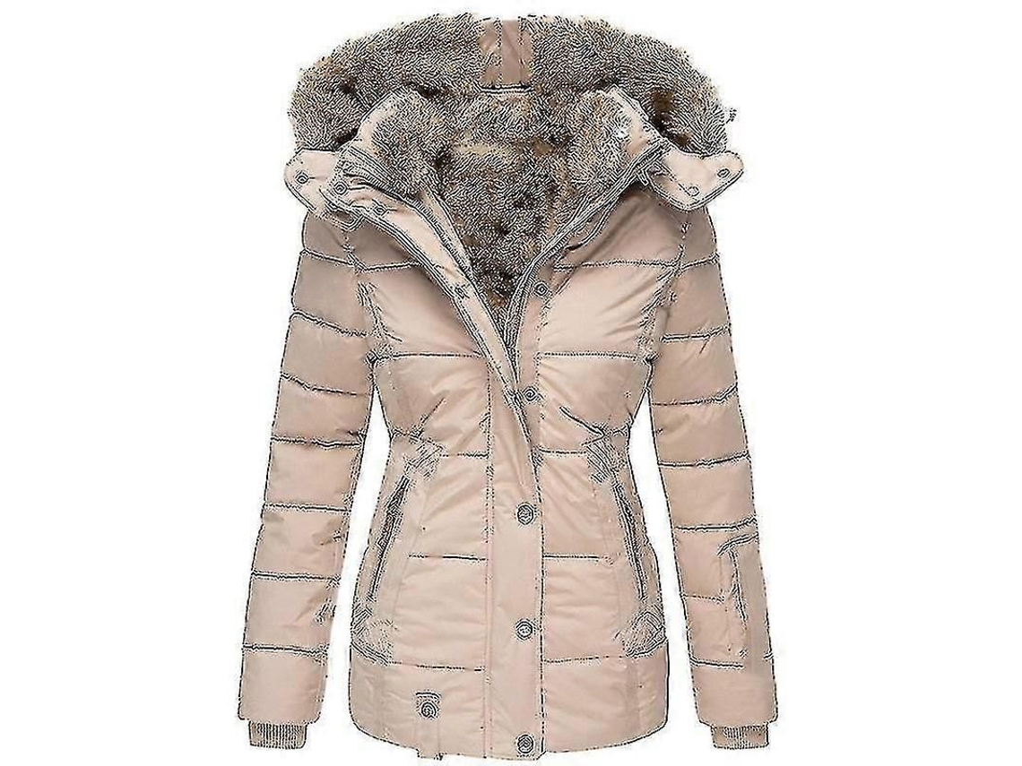 Chaqueta De Plumas De Invierno Para Mujer, Manga Larga, Cálida, Informal, Para Uso Diario.