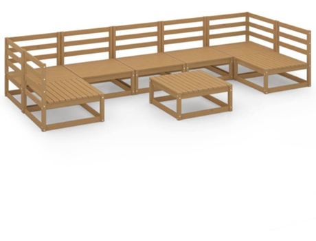 Conjunto 8 de muebles de jardín VIDAXL madera maciza de pino