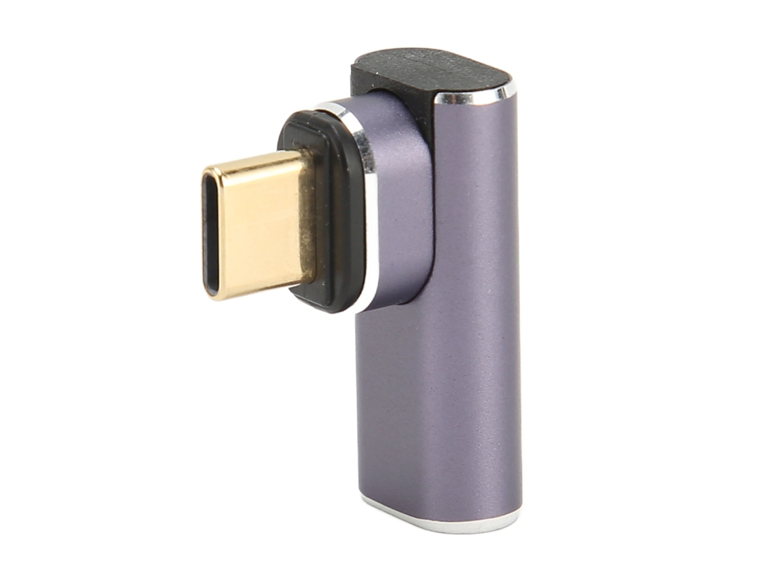 Adaptador Magnético Usb-c En Ángulo Recto De 140 W Con Carga Rápida De 40 Gbps Y Resolución 8k Para Macbook Pro.