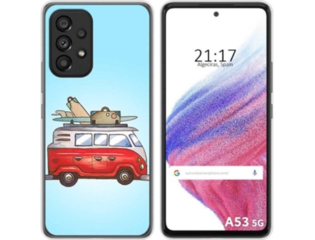 Carcasa para Samsung Galaxy A53 5G TUMUNDOSMARTPHONE Dibujos Furgoneta Multicolor