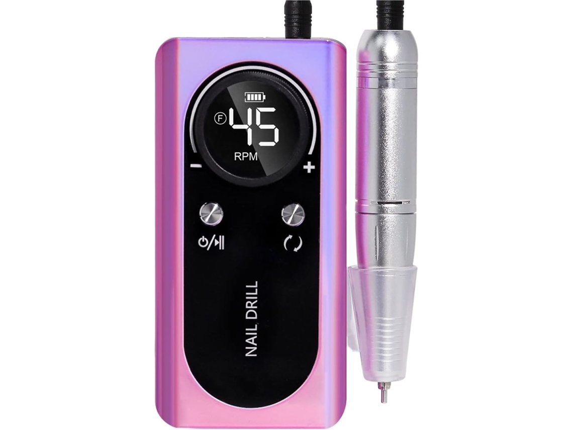 Taladro De Uñas Recargable Con Pantalla Lcd, Silencioso, Profesional, Kit De Accesorios