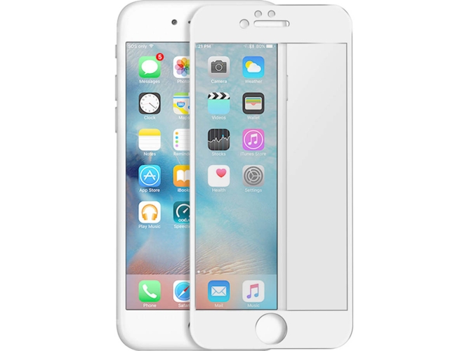 Protector de Cristal Templado iPhone 6, 6s AVIZAR 9H Blanco