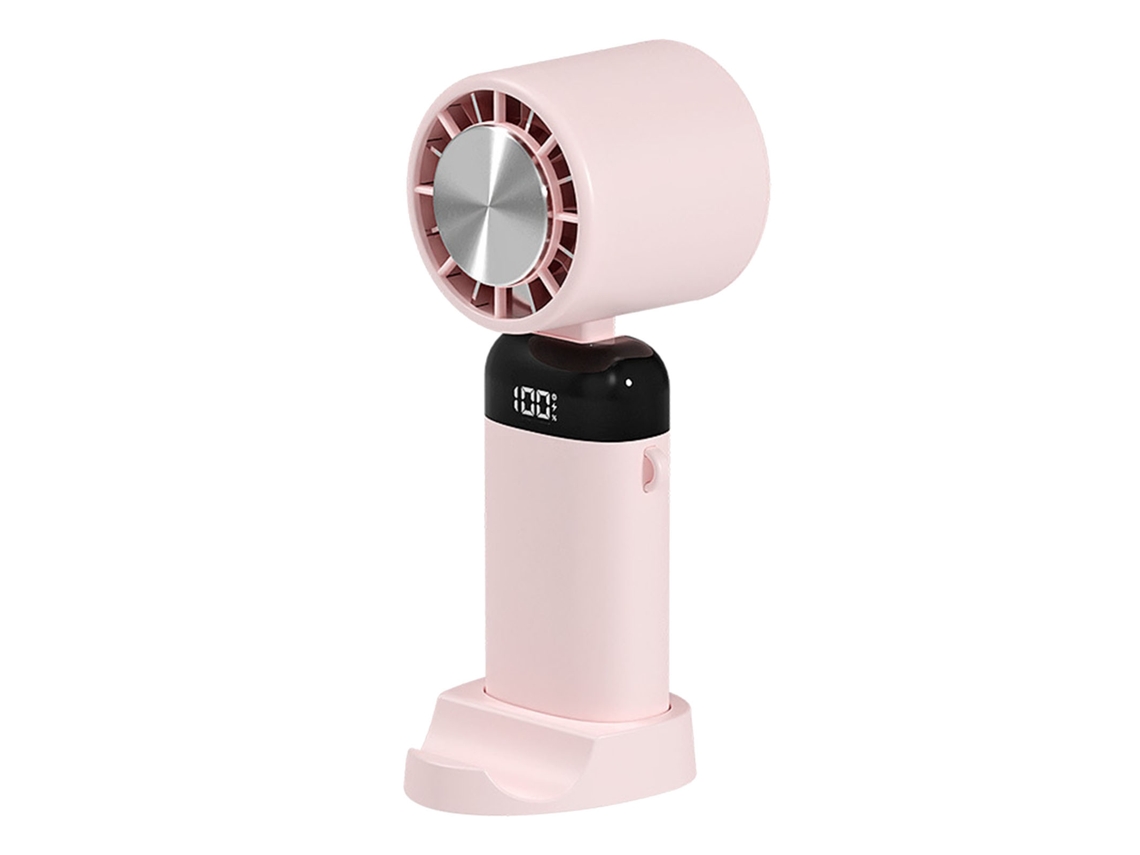 Ventilador de mesa plegable recargable por USB con pantalla digital