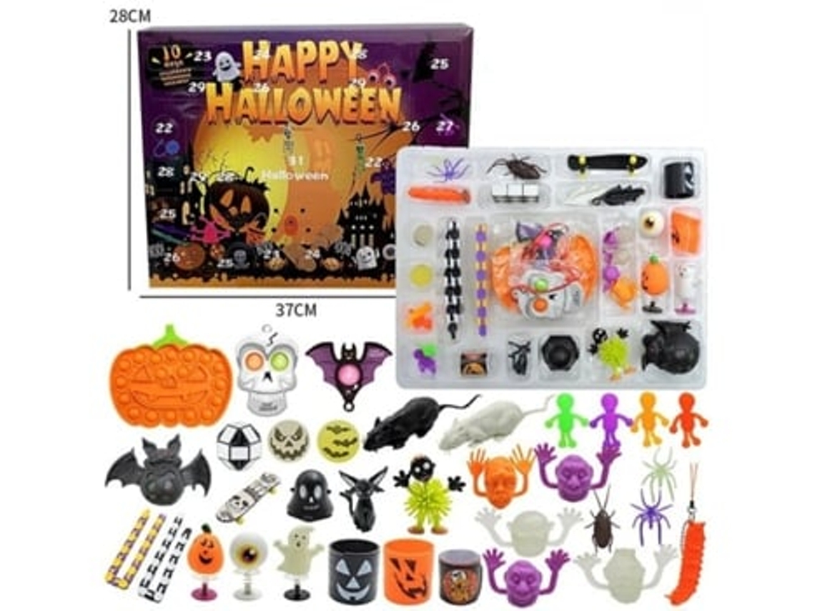 Paquete de juguetes antiestrés misteriosos, juego de juguetes antiestrés, calendario de adviento de Halloween, juguete Figet Panoona