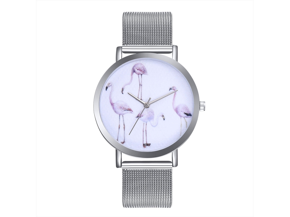 Reloj De Moda Para Mujer Y Hombre Con Movimiento De Cuarzo Y Correa De Metal Ajustable (plata)