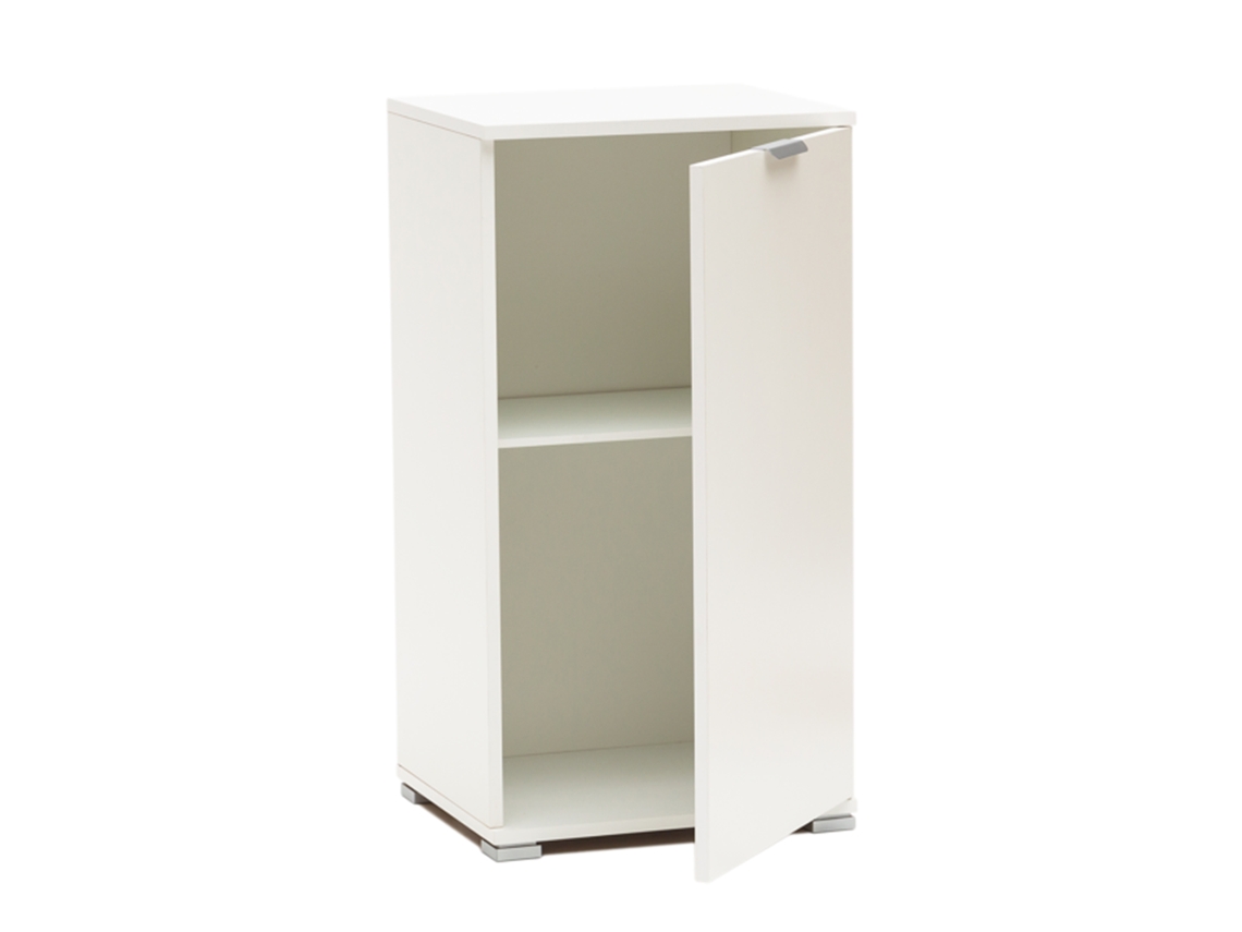 The White Stone Mueble Bajo 1 Puerta Blanco 45 X 85 X 38 |ya Montado Para Baño, Lavandería, Recibidor, Estudio Y Balcón