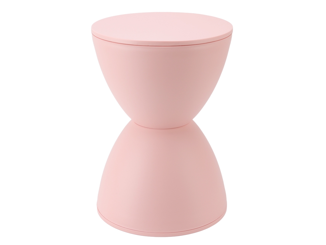 Bandeja redonda de plástico para baño, estilo nórdico moderno y sencillo, color rosa.