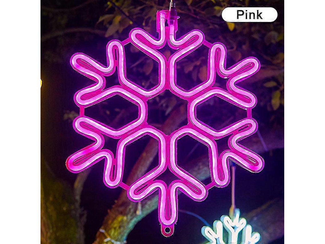 Luz De Cascada De Copos De Nieve Grande 40cm Led Exterior Interior Para Fiesta Navidad Bodas Jardín Decoración Rosa