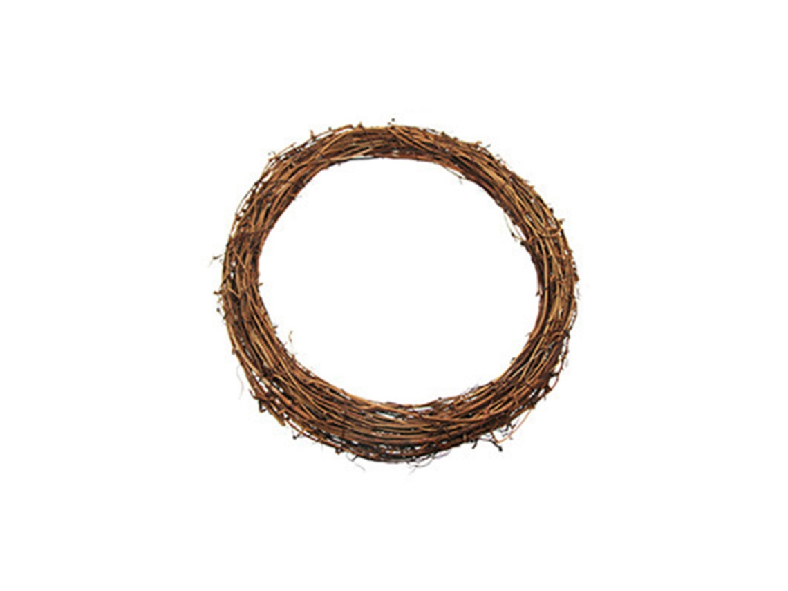 Anillo de vid natural Smilax de 20 cm, decoración hecha a mano