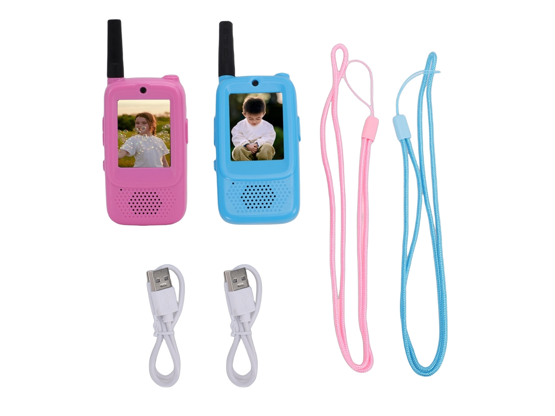 Walkie-talkie Para Niños Con Videollamada, Radio De Dos Vías Portátil Recargable, Juguete Rojo Azul