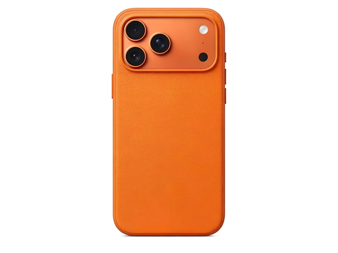 (apple 11 Pro Naranja) Textura Tejida - Compatible Con Carga Magnética - Funda Blanda Con Protección En Los Bordes
