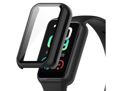 Amazfit Band 7 piezas + funda protectora de vidrio templado integrada (negro)