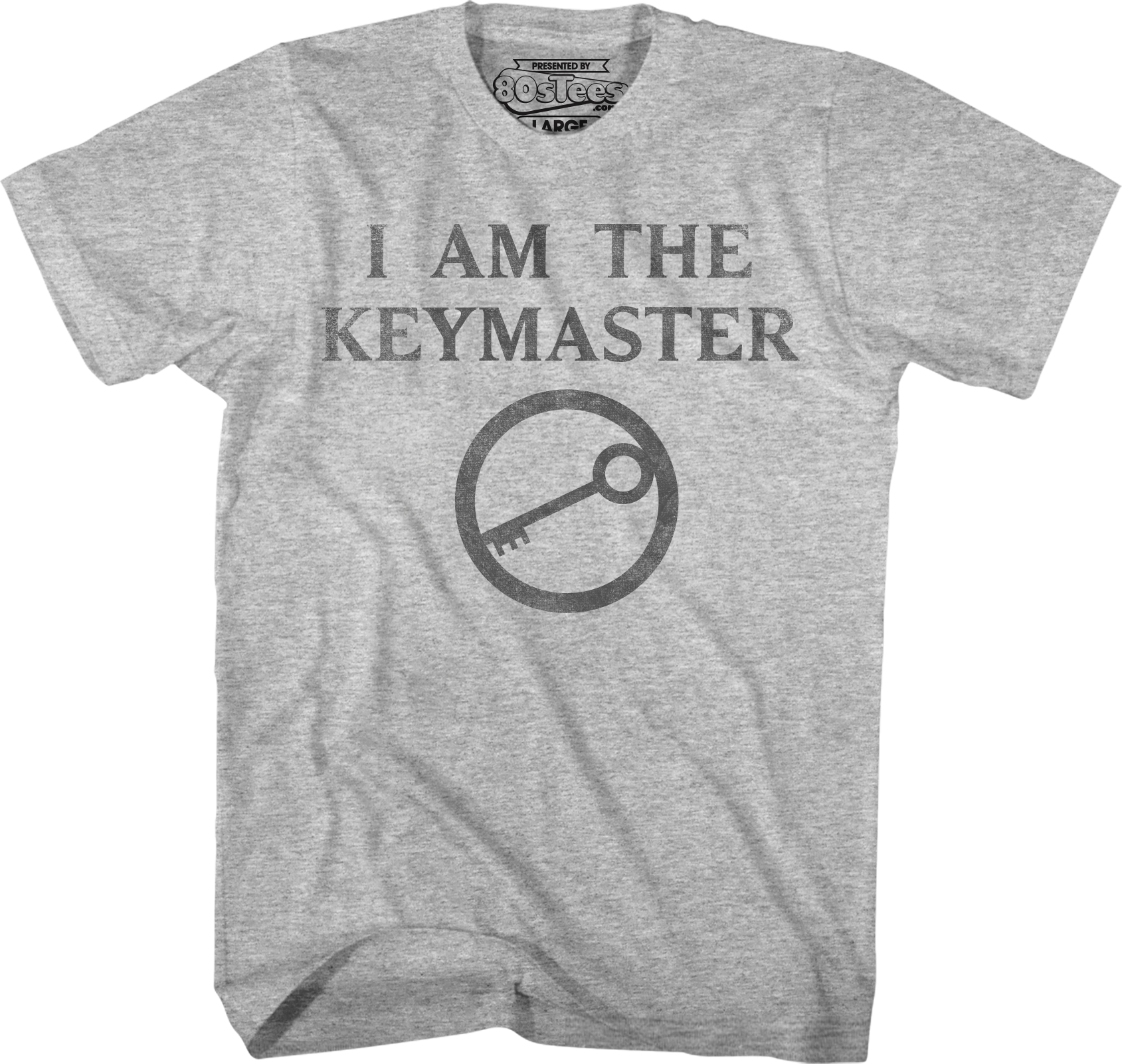 Camiseta Unisexo DEEPSTONE I Am The Keymaster Ghostbusters Brezo gris (XXL)