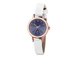 Reloj De Pulsera De Cuarzo Para Parejas (hombre Y Mujer) Con Correa De Pu, Estilo Moderno, Azul Y Blanco.