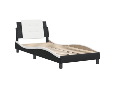 Cama con Cabecero VIDAXL Polipiel Blanco (218x105x745cm)