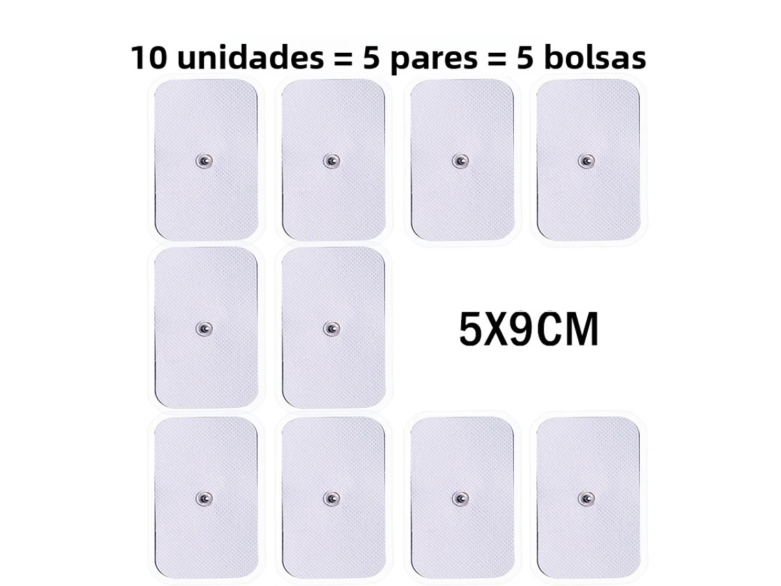 (5 X 9 Cm, 10 Piezas) Parche De Gel De Repuesto Autoadhesivo Para Terapia De Masaje De Pulso Tens