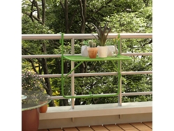 Mesa de jardín para balcón 60x40 cm de acero verde