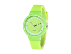 Reloj De Cinturón De Silicona Moda Dial Redondo Analógico Cuarzo Verde Fluorescente