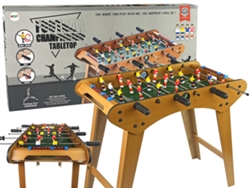 LEAN Toys Mesa de futbolín grande de madera - Juego clásico para niños y familias