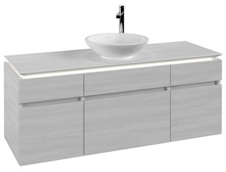 Módulo de lavabo Villeroy &amp Boch Legato B586 1400x550x500mm centro lavabo iluminación LED