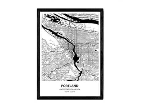 Poster NACNIC Mapa de Portland USA (A3)