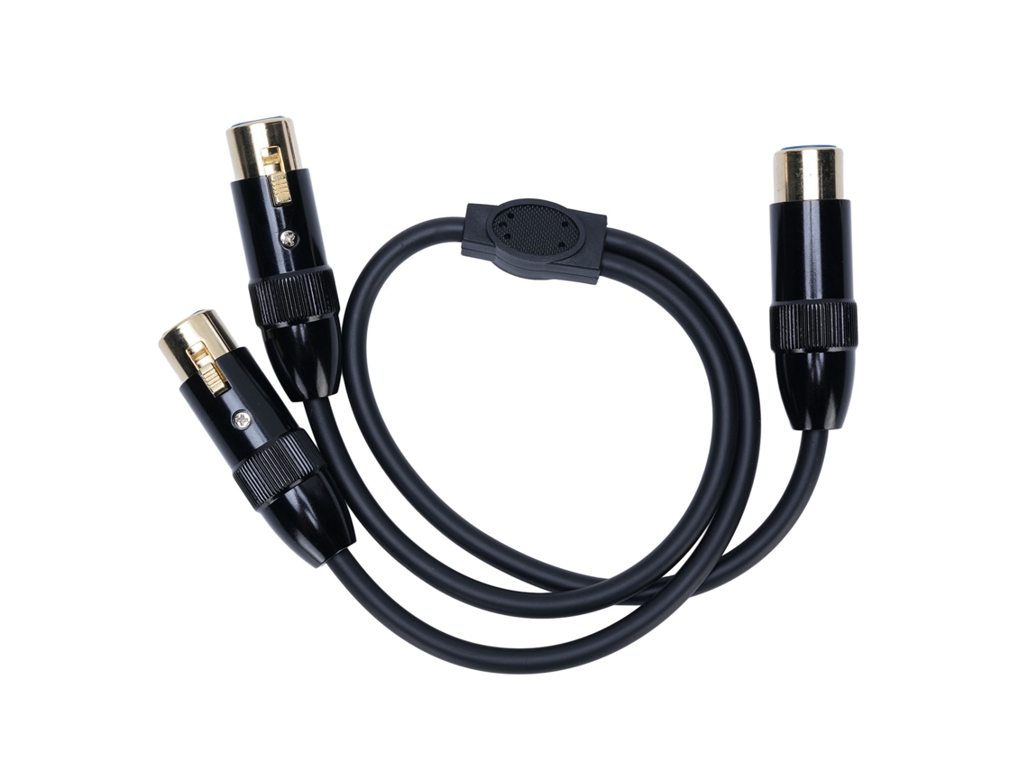 Cable Divisor En Y Xlr, 3 Pines, Doble Xlr Hembra A Hembra, Adaptador De Micrófono Balanceado, 0,5 M, Negro, Plug And Play