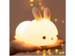 Luz de noche para niños, linda lámpara de conejo, 16 colores, linda luz de noche para niños, luz de noche recargable para bebés, Bestvite Light