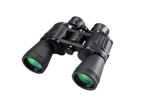Binoculares 20X50 para Adultos Binoculares compactos HD de Alta Potencia con visión Nocturna Baja 28 mm para Caza de Aves Silvestres Negro BISBISOUS
