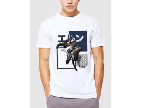 T-shirt ATTACK ON TITAN Hombre (XL - Blanco)