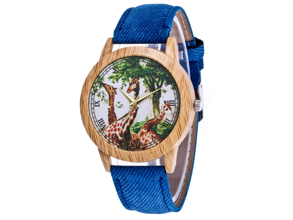 Reloj De Cuarzo Casual Con Correa De Denim, Unisex, Azul, Zhoulianfa